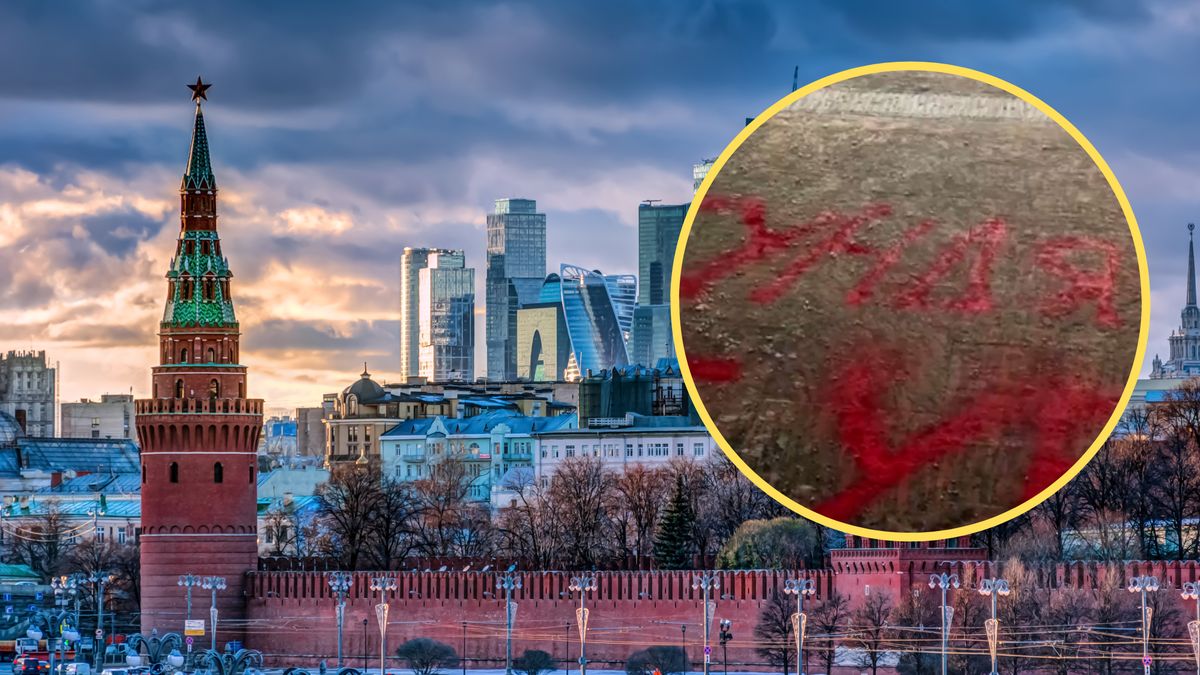 Przed moskiewską cerkwią pojawił się napis