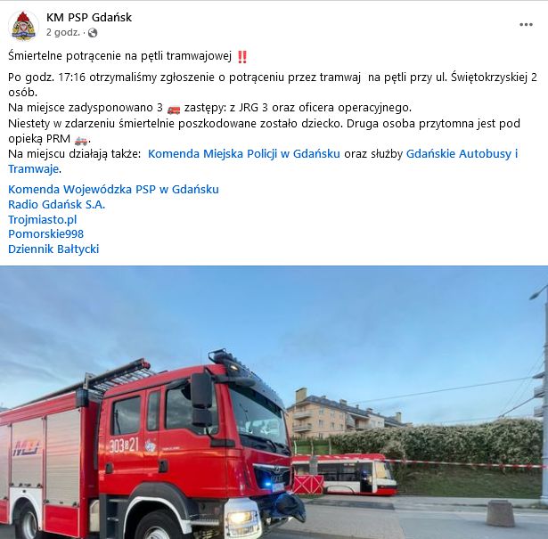 Tragedia w Gdańsku