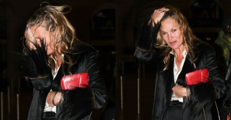 Rozczochrana i zmęczona Kate Moss wraca z imprezy o 2 w nocy