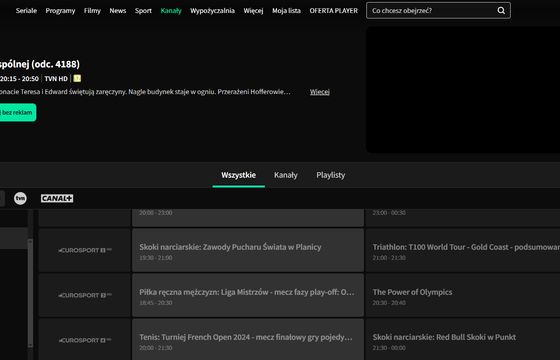 Pakiet z nowymi kanałami Eurosport w Playerze