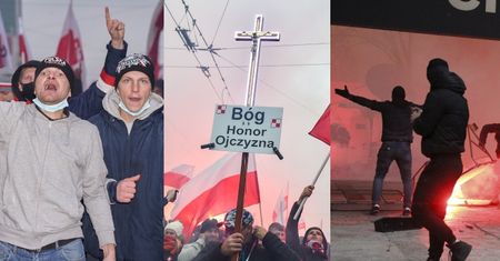 Marsz Niepodległości. Zamieszki w stolicy: zniszczone sklepy, podpalenia, ranni policjanci (ZDJĘCIA)