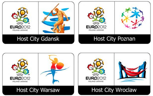 UEFA EURO 2012 logo warszawa gdańsk wrocław poznań
