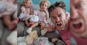 Tata pokazuje trudy wychowania dzieci. Ludzie go pokochali