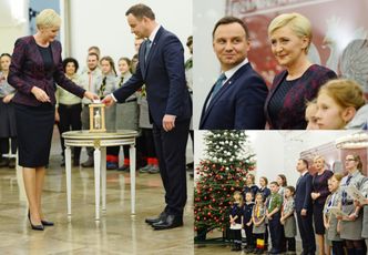 Andrzej i Agata Duda witają harcerzy w Pałacu Prezydenckim (ZDJĘCIA)