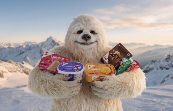 Yeti promuje lody w sklepach Kaufland
