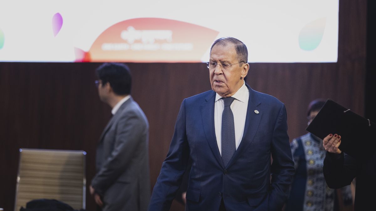 NEW DEHLI, INDIA - MARCH 02: Sergej Lawrow, Foreign Minister of Russia, is pictured during the G20 Foreign Ministers Meeting on March 02, 2023 in New Dehli, India. (Photo by Florian Gaertner/Photothek via Getty Images)