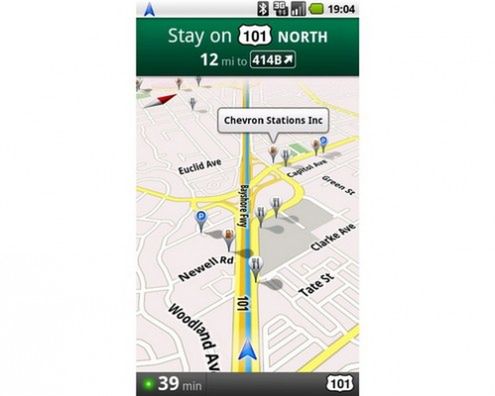 Google Maps Navigation dla Androida 1.6