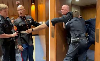 Tak potraktowano weterana na Kapitolu. Protestował przeciw wojnie