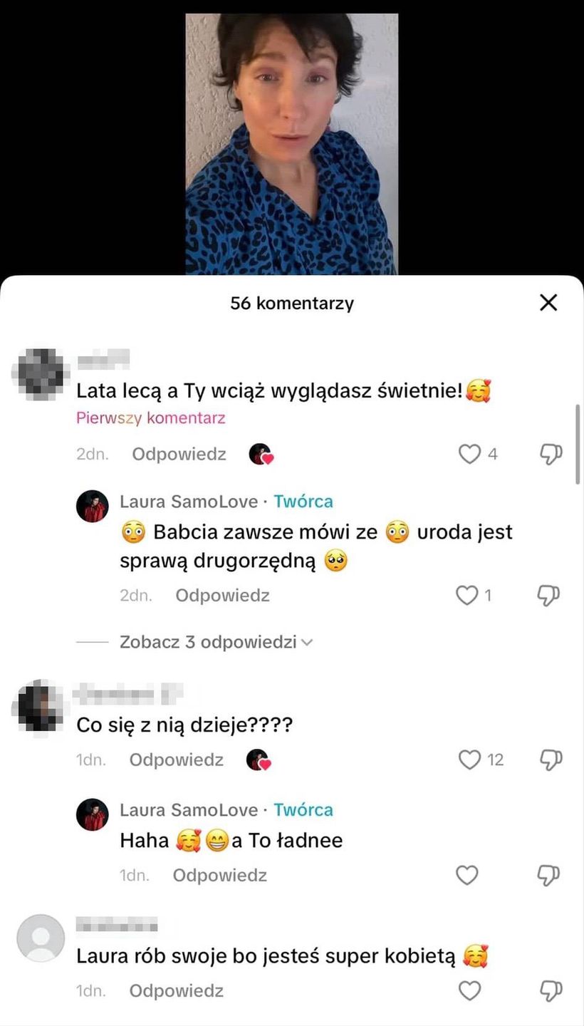 Komentarze pod wpisem Laury Samojłowicz