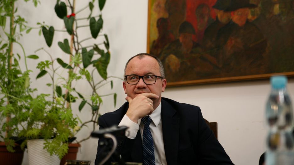 KRAKOW, POLAND - NOVEMBER 02: Professor Adam Bodnar at a meeting at the Kuznica Association on November 2, 2023 in Krakow. Poland.
The Kuznica Association hosted a meeting with Professor Adam Bodnar, a civil rights activist and academic lecturer. In the years 2015-2021 he was the Ombudsman. In the last parliamentary elections he was elected senator. (Photo by Klaudia Radecka/NurPhoto via Getty Images)