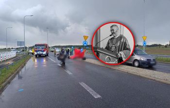 Tragiczny wypadek motocyklisty. Nie żyje ks. Wojciech Drab
