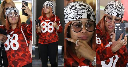 Zdenerwowana, nieumalowana Blac Chyna pokazuje fotografom środkowy palec (ZDJĘCIA)