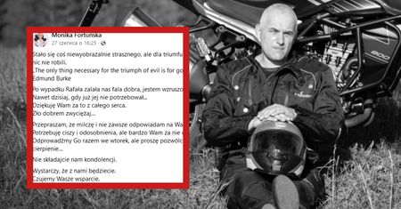 Śmierć policjanta w Słupsku. Żona opublikowała przejmujący wpis