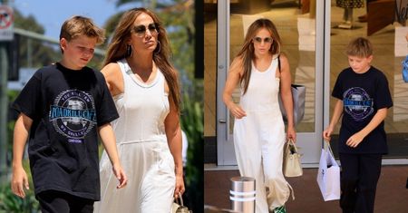Jennifer Lopez pomknęła na zakupy z 12-letnim synem Bena Afflecka. Aktor nadal WSTRZYMUJE ich rozwód