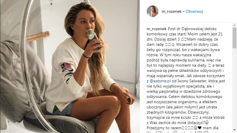 Małgorzata Rozenek-Majdan na diecie dr Dąbrowskiej