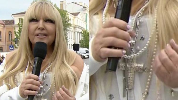 Maryla Rodowicz cała w perłach i z krzyżem zaśpiewała dla Polonii