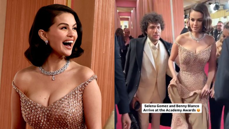 Gomez usiłuje chodzić w niewygodnych butach na Oscarach