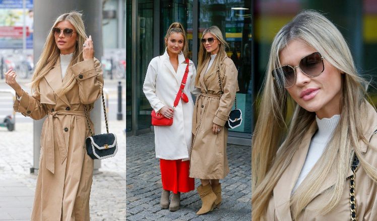 Joanna Krupa i Marta Krupa przed studiem "Dzień Dobry TVN"