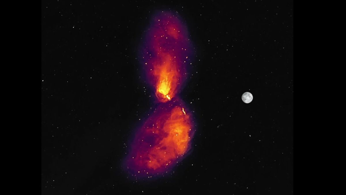 Naukowcy pokazali zdjęcie supermasywnej czarnej dziury w galaktyce Centaurus A i porównali jej wielkość do Księżyca