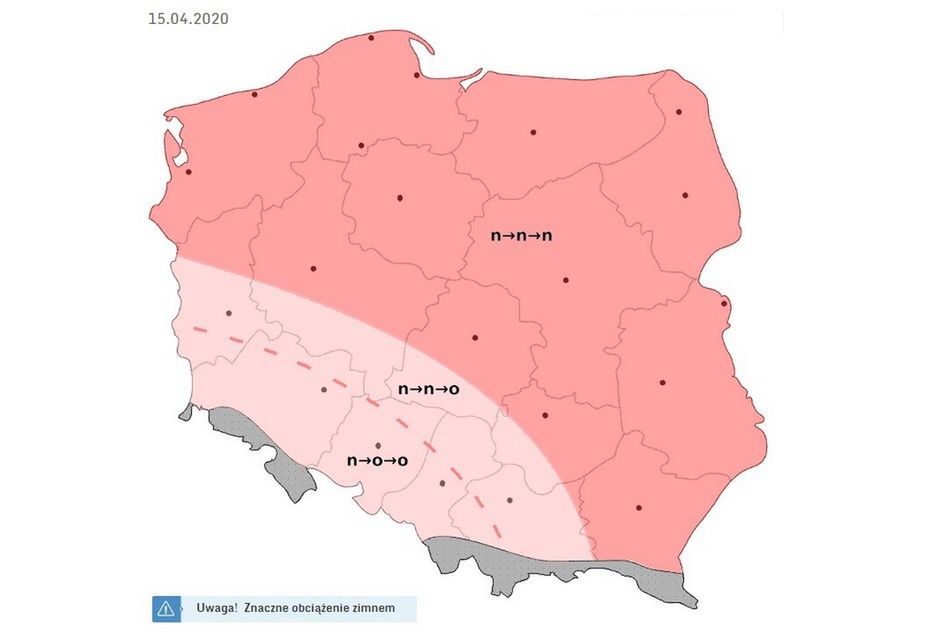 Biometeorologiczna ocena pogody prognozowanej na 15.04.2020