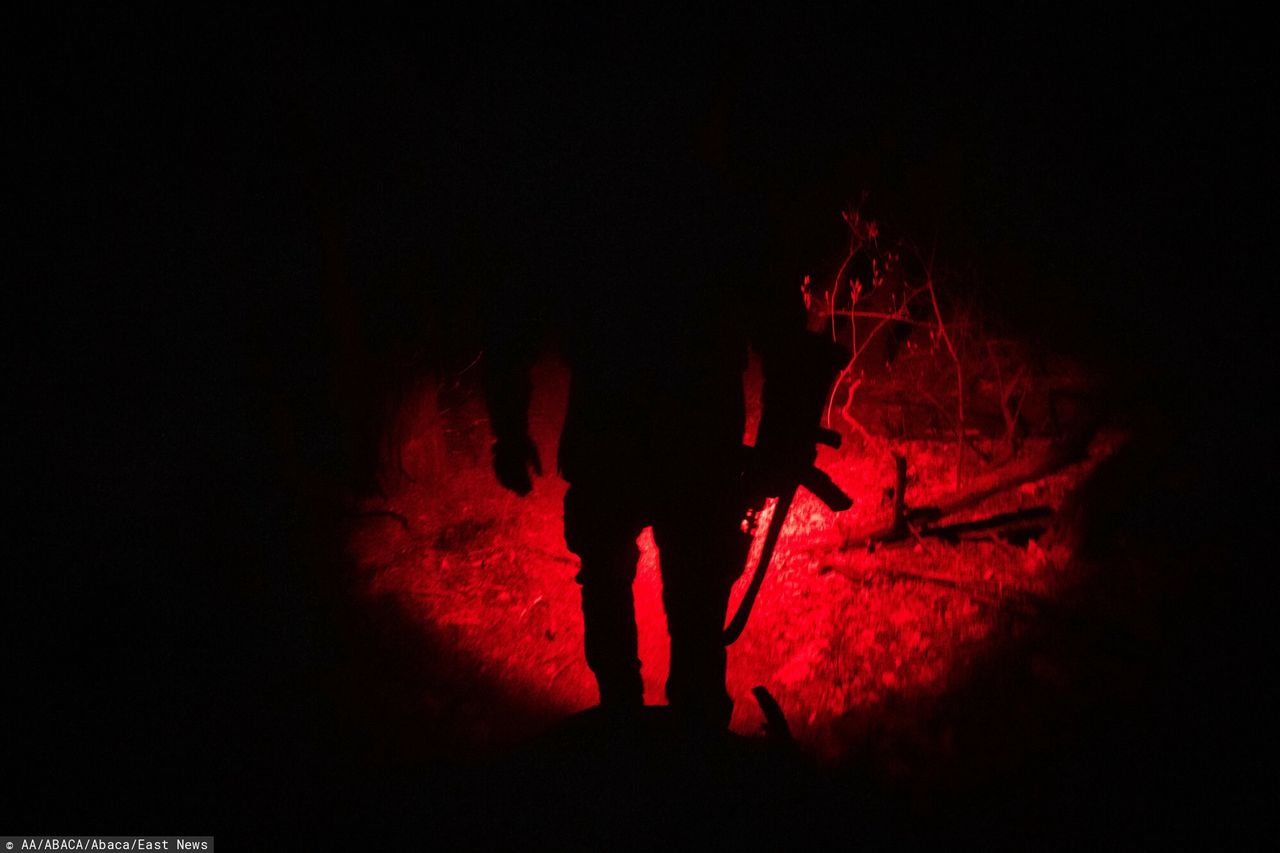 Soldier of the Azov Regiment on the frontline