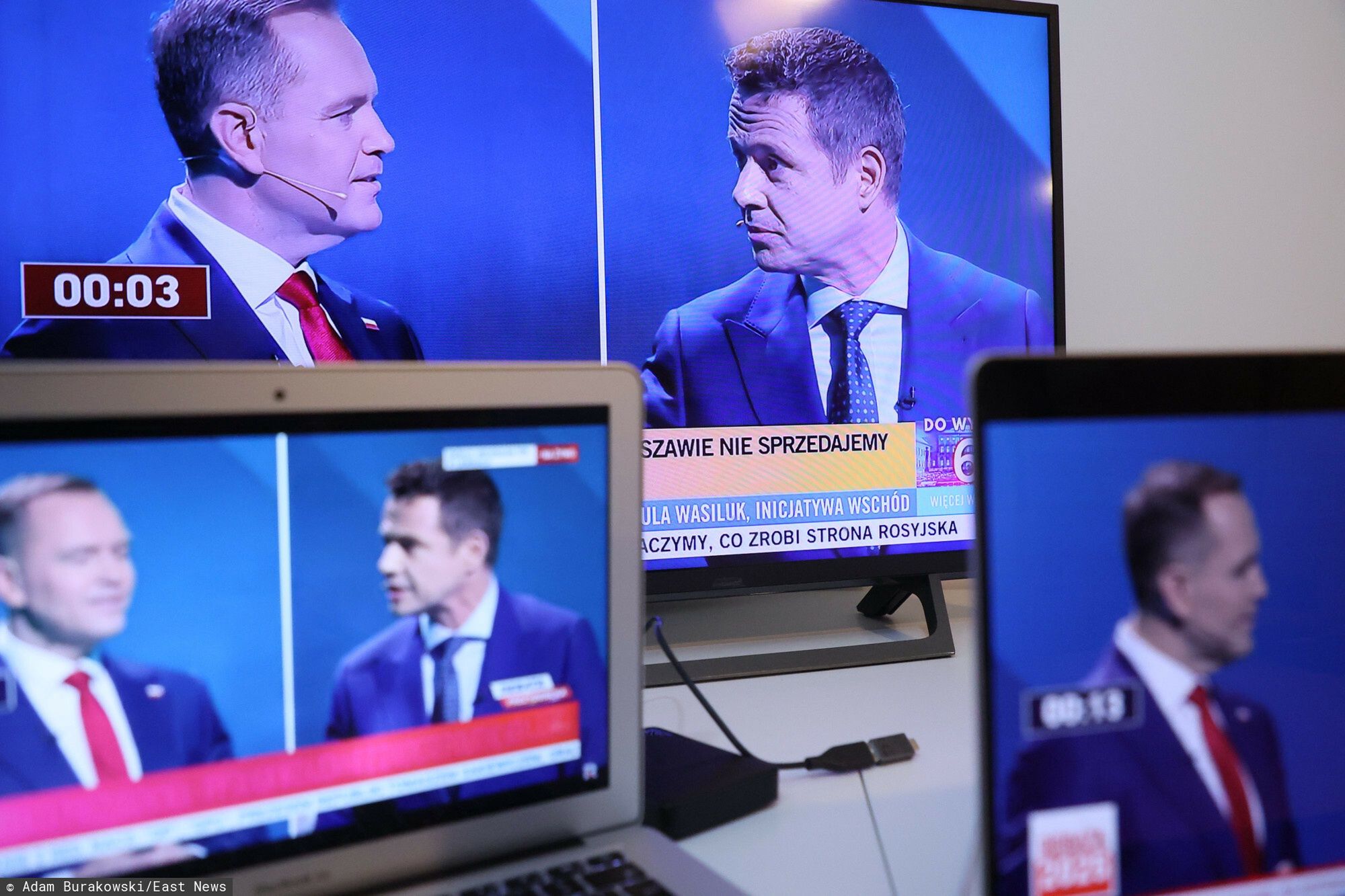 Debata prezydencka w TVP
Fot. Adam Burakowski/East News, Warszawa, 12.05.2025. Debata prezydencka w TVP.
N/z: Karol Nawrocki, Rafal Trzaskowski
Adam Burakowski