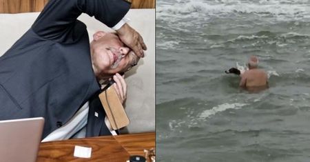 Ratownicy ratowali Korwin-Mikkego przed utonięciem! Okazało się, że niepotrzebnie...
