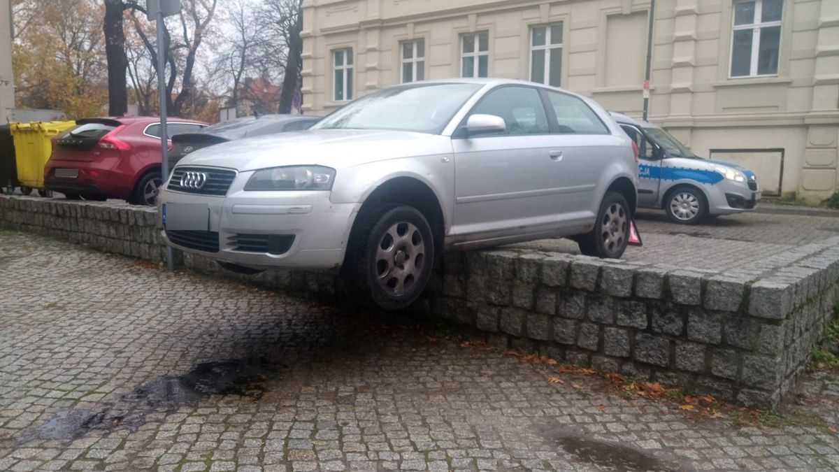 Pokazali, jak zaparkowało audi.