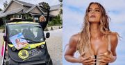 Khloe Kardashian pręży się na plaży w kostiumie kąpielowym, promując swój kolejny biznes (ZDJĘCIA)