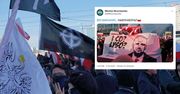 Trzaskowski "ogolony", a na flagach symbole rasistów. Hasła na Marszu Niepodległości