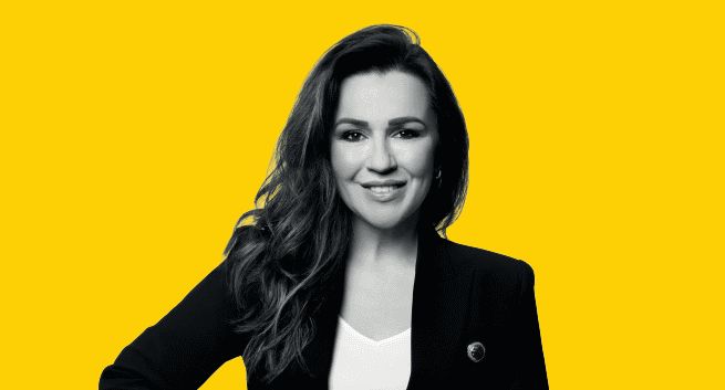 Beata Tadla prowadzącą „Onet Rano”