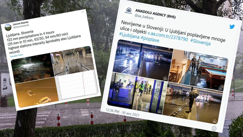 Zalana Lublana. Intensywne opady deszczu w Słowenii