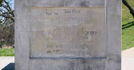 Wandale poszukiwani. Napisy na pomniku Lwa pod Zamkiem. „Je*ać psy, je*ać avie”