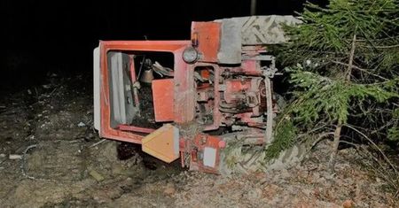 64-latka przygniótł ciągnik rolniczy. Mężczyzna nie żyje