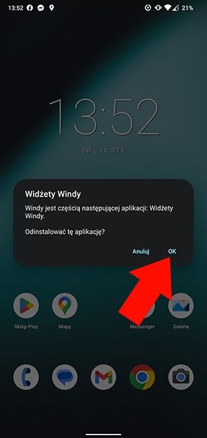 Usuwanie aplikacji z telefonu Android