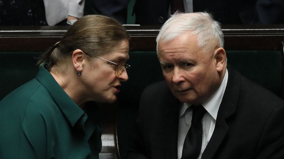 Krystyna Pawłowicz i prezes PiS Jarosław Kaczyński