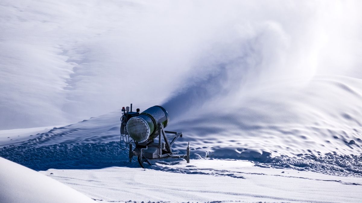 A snow cannon makes snow on the snow-covered mountain
KASTELRUTH, TRENTINO-ALTO ADIGE, ITALY - 2023/11/08: A snow cannon makes snow on the snow-covered mountain pastures of Seiser Alm in winter.
The entire Dolomites are part of the Unesco World Heritage. (Photo by Frank Bienewald/LightRocket via Getty Images)
Frank Bienewald
alto adige, hills, machine, world heritage, alpe di siusi, alps, artificial snow, castelrotto, dolomite alps, dolomiti, hilly, italia, italian, kastelruth, landscape, snow cannon, south tyrol, unesco