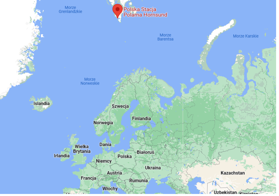 Lokalizacja Polskiej Stacji Polarnej Hornsund