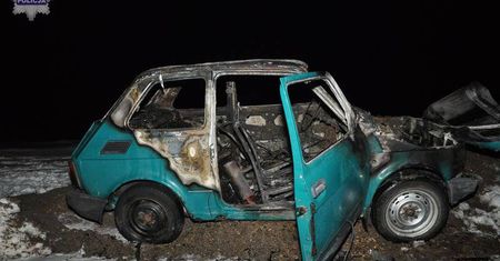 Ukradli "malucha", a następnie go podpalili. Zatrzymano trzech sprawców