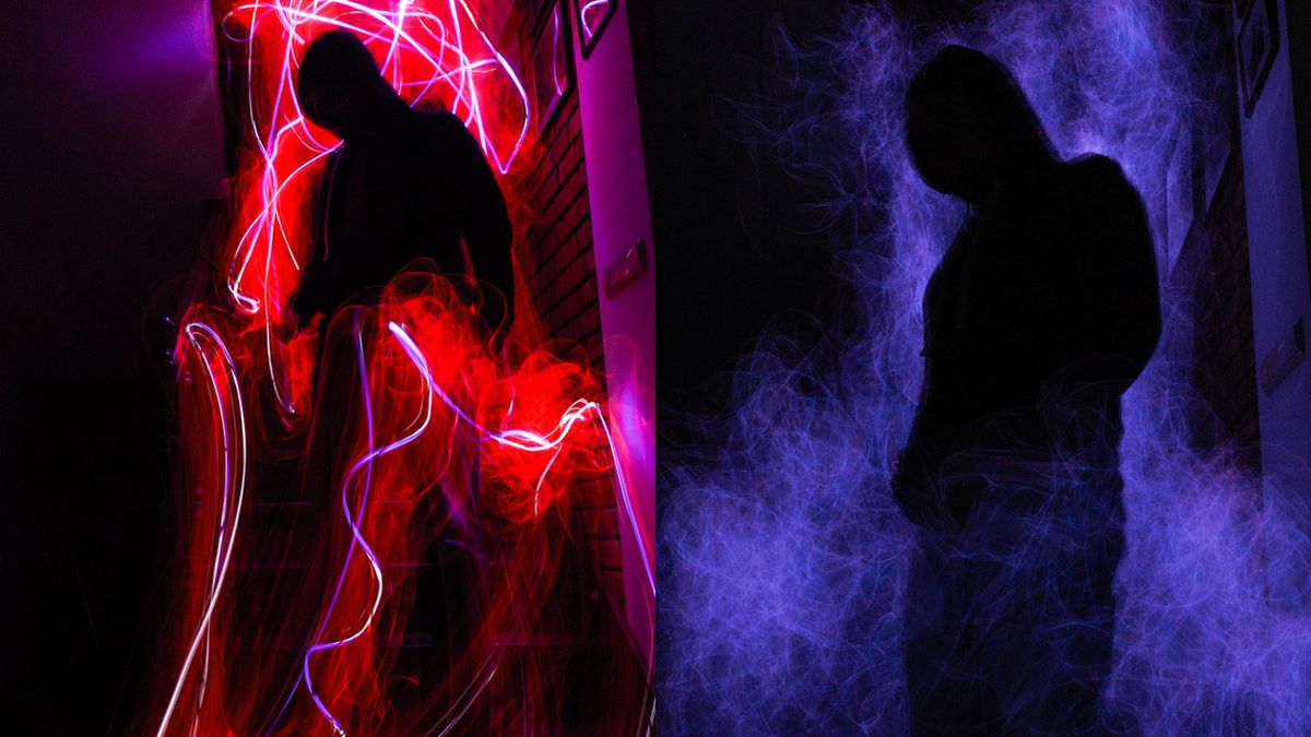 EL-wire - pomysł na kreatywny portret z efektem płomieni 1