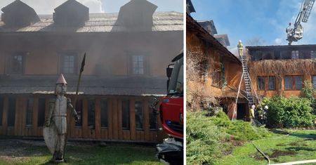 Płonął znany hotel. Pożar na Mazurach