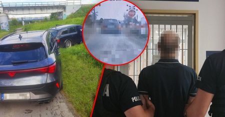Nie zatrzymał się do kontroli. Potem wyrzucił coś przez okno