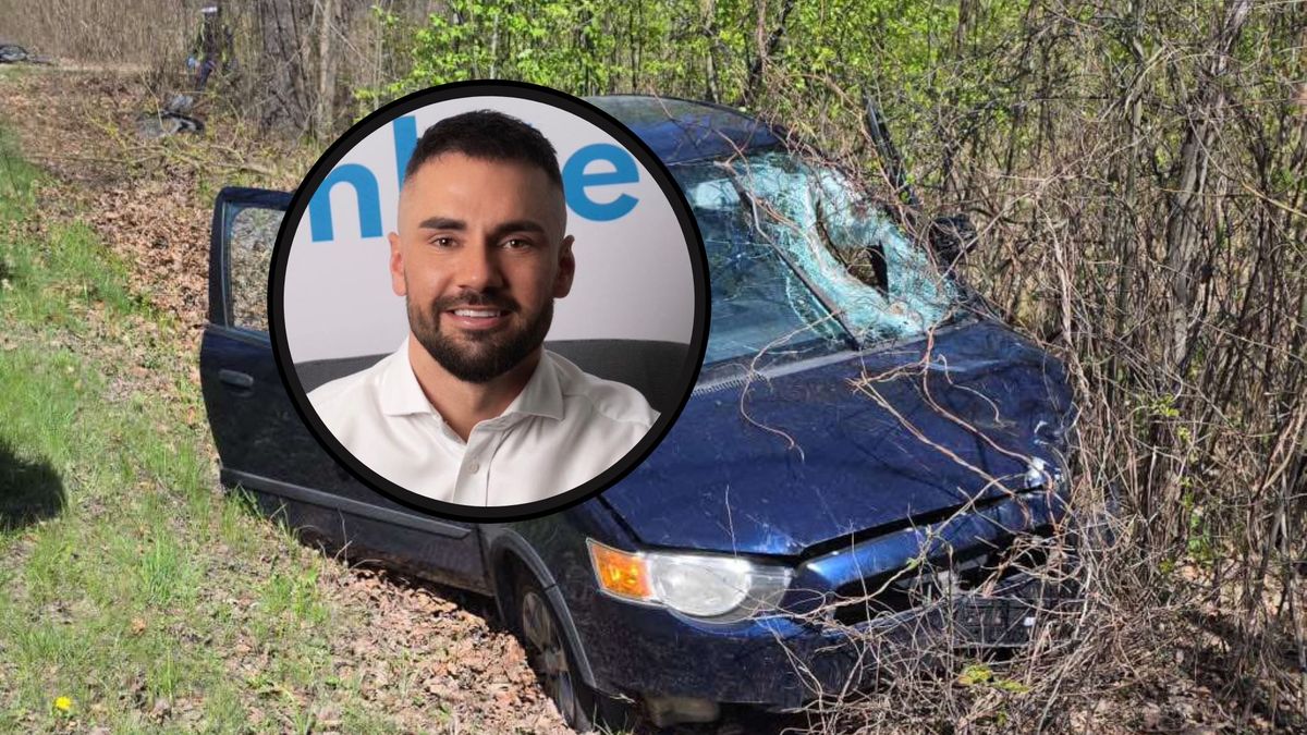 Zdjęcie z miejsca wypadku Łukasza Litewki