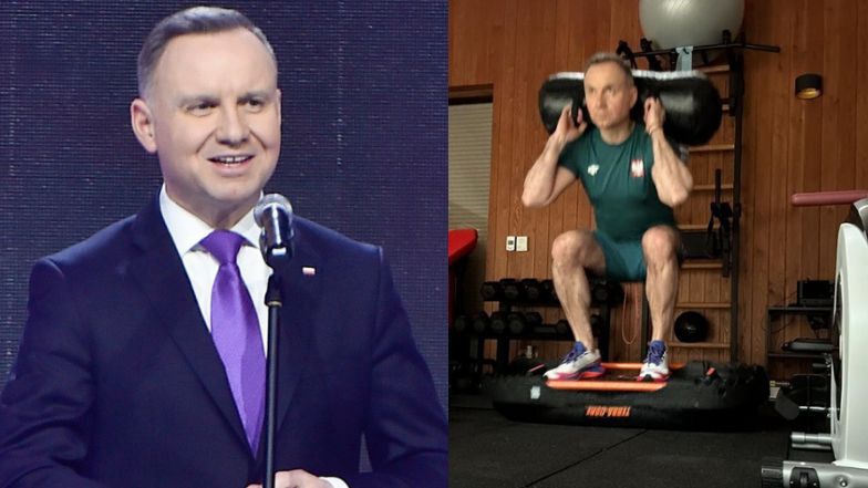 Andrzej Duda wylewa siódme poty na siłowni i apeluje do Polaków: "Spróbujcie, zachęcam" (ZDJĘCIA)