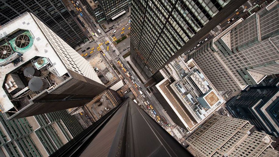 Zdjęcia z dachów drapaczy chmur w Nowym Jorku 1