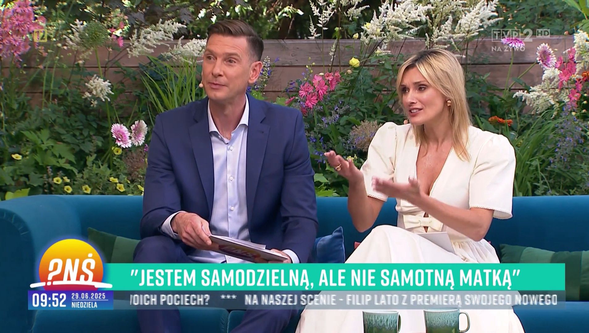 Łukasz Kadziewicz i Anna Lewandowska w "Pytaniu na śniadanie"