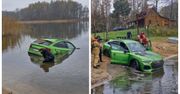 Luksusowe auto w jeziorze. Trwa policyjne śledztwo