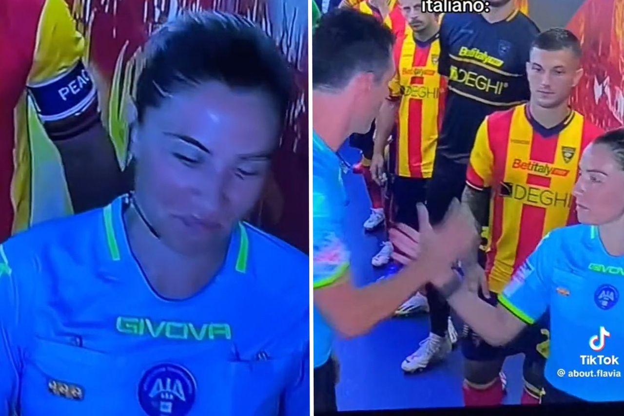 Francesca di Monte's reaction to the behavior of the main referee.