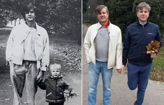 Orłoś, Chylewska i Chajzerowie odtwarzają zdjęcia z dzieciństwa w kampanii SOS Wioski Dziecięce