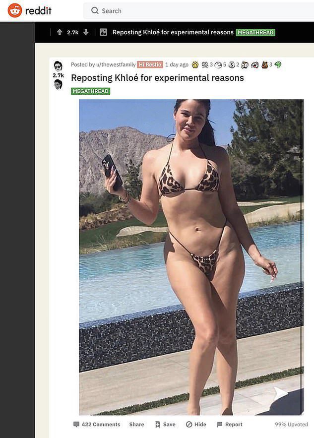 "Nieautoryzowane" zdjęcie Khloe Kardashian wyciekło do sieci (Reddit)